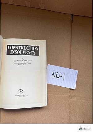 Construction Insolvency 1991 By Richard Davis