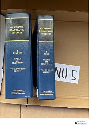 Wilkinson's Road Traffic Offences 23rd Ed Volume 1 And 2 By Kevin McCormac...