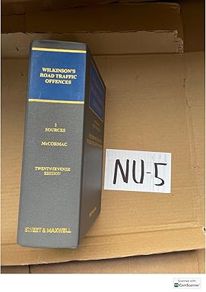 Wilkinson's Road Traffic Offences 27th Ed Volume 2 By Kevin McCormac And...