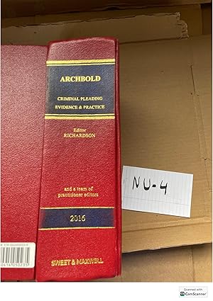 Archbold Criminal Pleading Evidence And Practice 2016 By Richardson Sweet And Maxwell