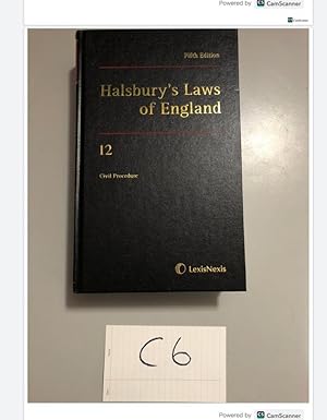 Fifth Edition Halsbury's Laws of England 12 Civil Procedure