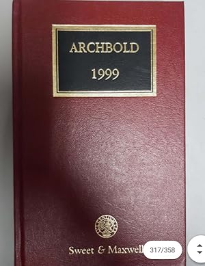 ARCHBOLD CRIMINAL PLEADING EVIDENCE & PRACTICE 1999 Editor RICHARDSON Sentencing...