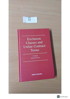 Exclusion Clauses and Unfair Contract Terms 9th edition by Richard Lawson