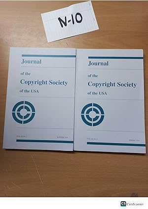 Journal of the Copyright Society of the USA 2019 vol 66 No 1 and 2Journal of the Copyright Society of the USA 2019 vol 66 No 1 and 2