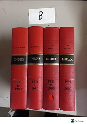 Law Reports Index 1971 to 2000 4 Volumes
