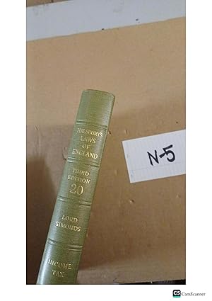 Halsbury's Laws Of England 3rd Ed Vol 20 By Lord Simon