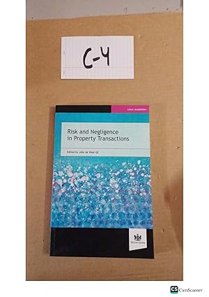 Risk And Negligence In Property Transactions By John De Waal