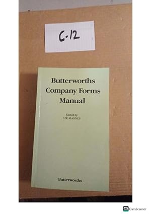 Butterworths Company Forms Manual By S W Magnus