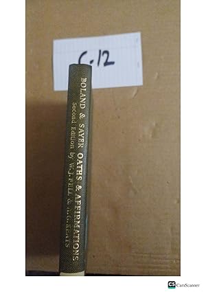 Boland And Sayer Oaths Affirmations 2nd Ed By Fell And Keats