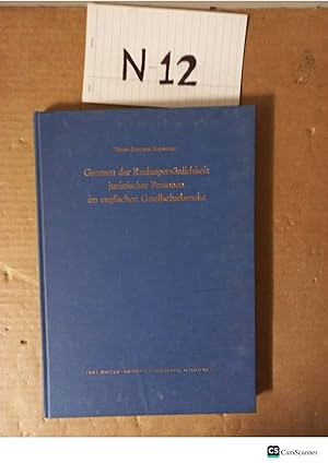 Grenzon Der Rechtspersonlichkeit Juristischer Personen Im Englischen Gesellschaftsrec...
