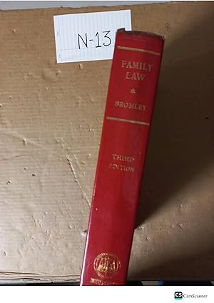 Family Law 3rd Ed By Bromley