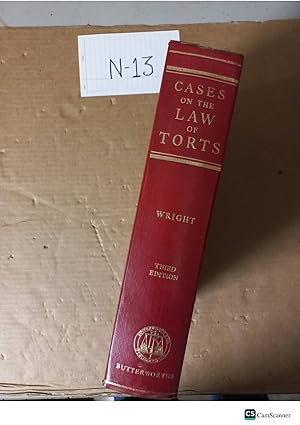Cases On The Law Of Torts 3rd Ed By Wright