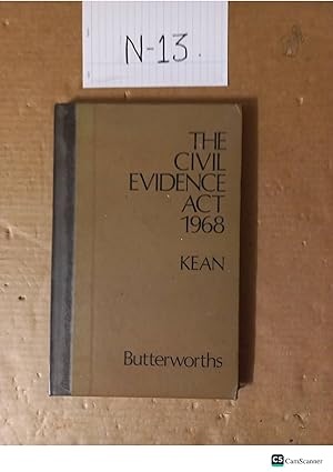 The Civil Evidence Act 1968 By Kean