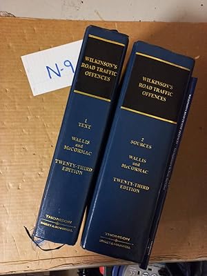 Wilkinson's Road Traffic Offences 23rd Ed By McCormac And Wallis Vol 1,...