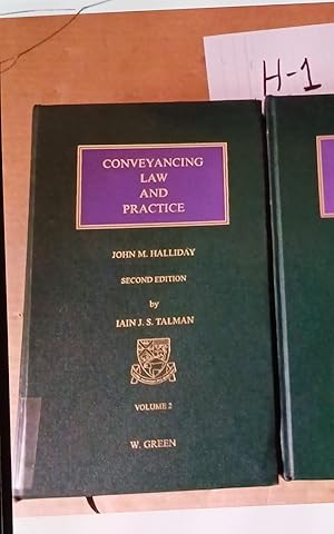 Conveyancing Law And Practice 2nd Ed Vol 2 By Halliday And Talman