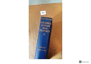 The Modern Law Of Real Property 9th Ed By Cheshire And Butterworths