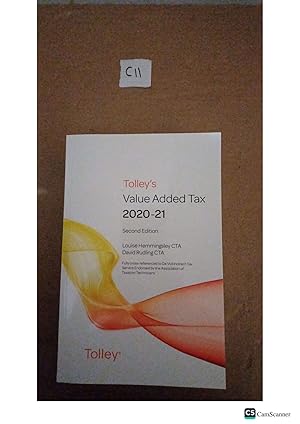Tolley's Value Added Tax 2020-21 2nd Ed By Hemmingsley And RudlingQ
