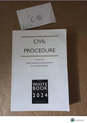 Civil Procedure 3rd Cumulative Supplement To The 2024 Ed The White Book Service