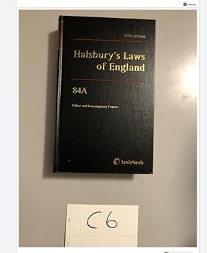 Fifth Edition Halsbury's Laws of England 84A