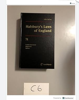 Fifth Edition Halsbury's Laws of England 71 London Government Magistrates...
