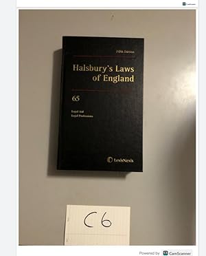 Fifth Edition Halsbury's Laws of England 65 Listal And Legal Professions