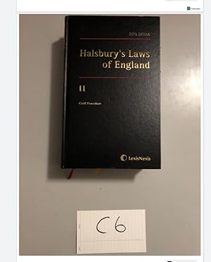 Fifth Edition Halsbury's Laws of England 11 Civil Procedure
