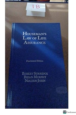 Houseman's Law of Life Assurance 14th ed By Robert Surridge, Brian Murphy...