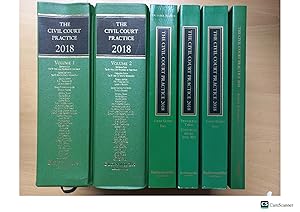 The Civil Court Practice 2018 Green Books Volume 1 and 2 with supplements