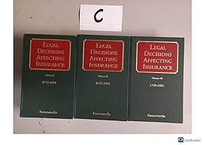 Legal Decisions Affecting Insurance Volume 1, 2 & 3 1729-1991