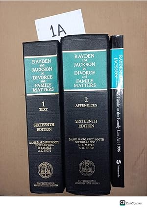Rayden And Jackson On Divorce And Family Matter 16th Ed Volume 1 and 2 plus...