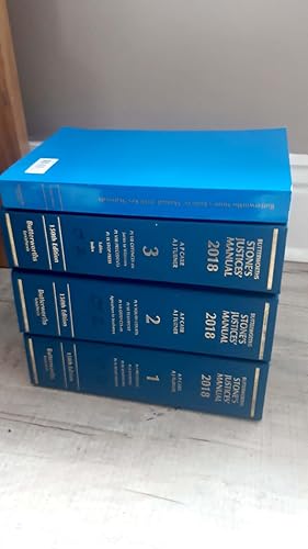 Butterworths Stone's Justices Manual 150th Ed 2018 Vol 1, 2 and 3 with supplement