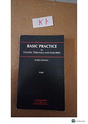Basic Practice In Courts,Tribunals And Inquiries 3rd Ed By Fridd