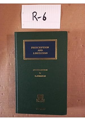 Prescription and Limitation of Actions 2nd ed by David Johnston