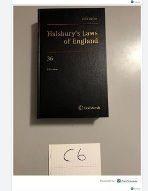 Fifth Edition Halsbury's Laws of England 36 Education