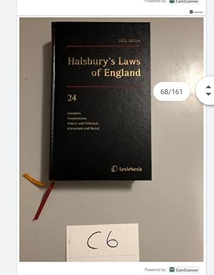 5th edition Halsbury's Laws of England 24 Coroners Corporations Courts and...