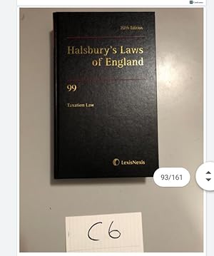 Fifth Edition Halsbury's Laws of England 99 Taxation Law