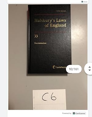 Fifth Edition Halsbury's Laws of England 33 Discrimination