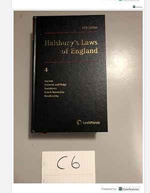 Halsbury's Laws of England 4 Auction Baitment and Pledge Boundaries British...