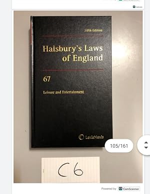 Fifth Edition Halsbury's Laws of England 67 Leisure and Entertainment