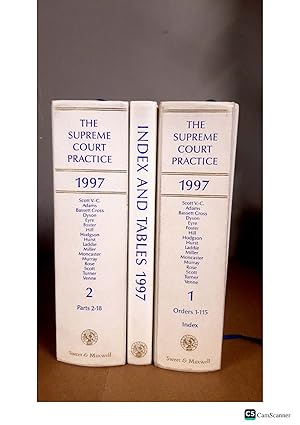 THE SUPREME COURT PRACTICE 1997 Volume 1 & 2 Scott V.-C. Adams Bassett Cross...