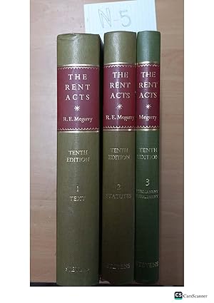 The Rent Acts 10th Edition by R.E. Megarry full set of three volumes