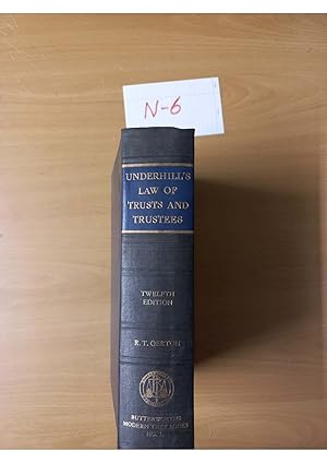 Underhill's Law of Trusts and Trustees 12th edition by Oerton