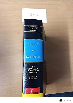 The Law of Passing-Off Unfair Competition by Misrepresentation 4th ed by Christopher...