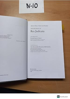 The Doctrine of Res Judicata 3rd Ed by Spencer Bower, Turner and Handley