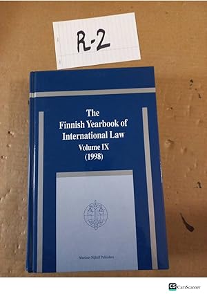 The Finnish Yearbook Of International Law Vol IX (1998) By Martinus Nijhoff