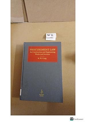 Procurement Law For Construction And Engineering Works And Services By R W Craig