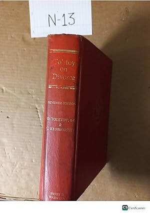 Tolstoy On Divorce 7th Ed By Tolstoy And Kenworthy