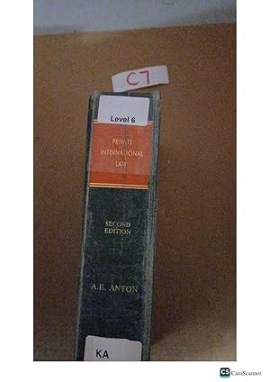 Private International Law 2nd Ed By A E Anton By Beaumont