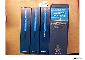 Blackstone's Criminal Practice 2022 With 3 Supplements By David Ormerod