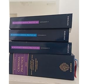 Blackstone's Criminal Practice 2023 With Supplements Full Set By Ormerod...